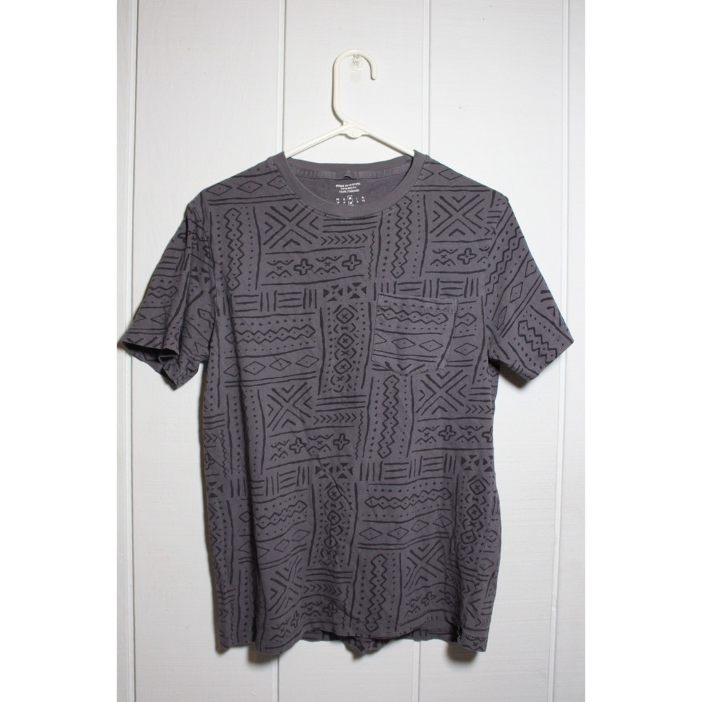Dark Purple/ Grey Patterned Mens T-Shirt